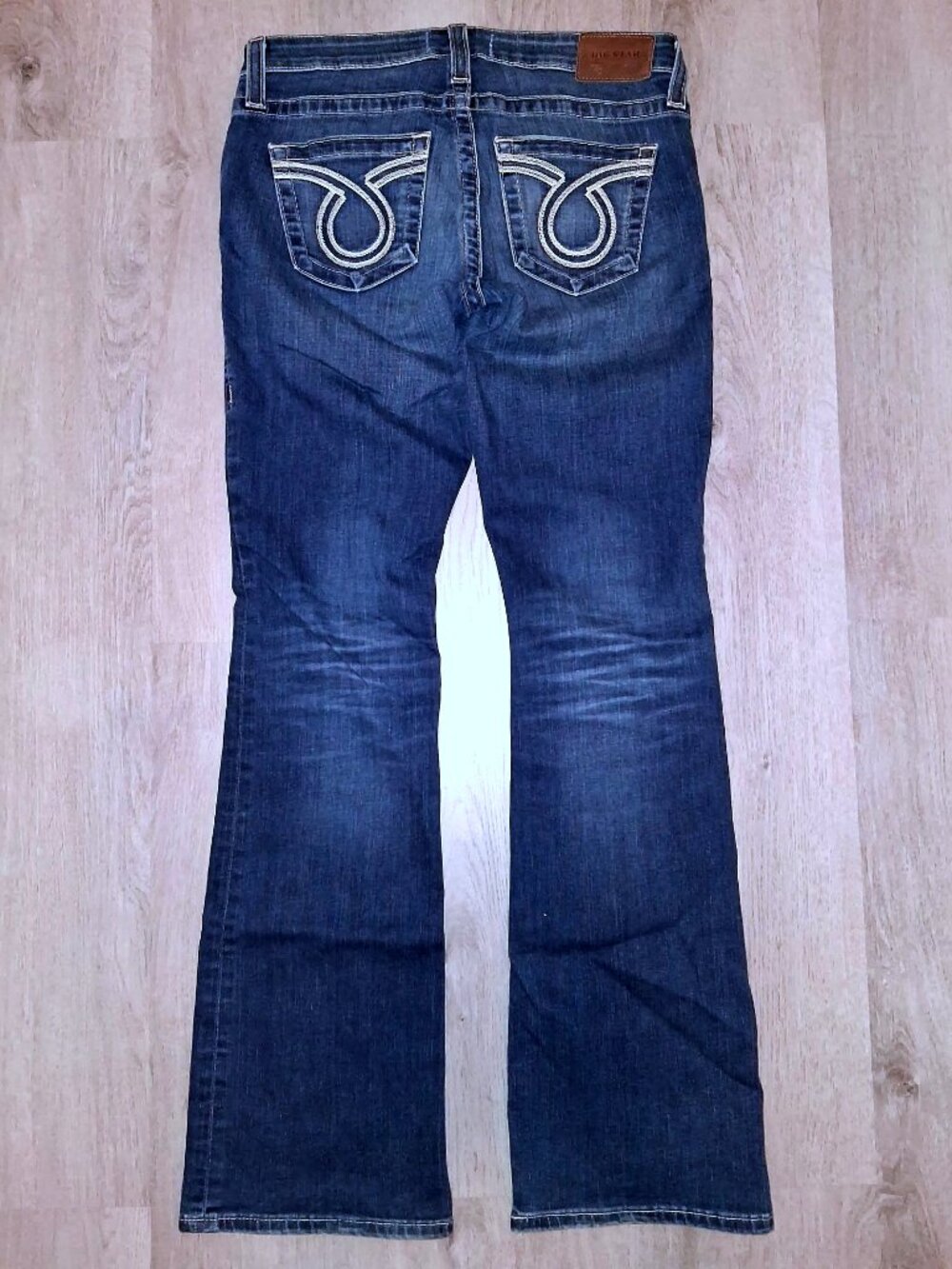 Big Star Liv Boot Cut Jeans Size 27R Distressed Denim Embroidered Western Rodeo